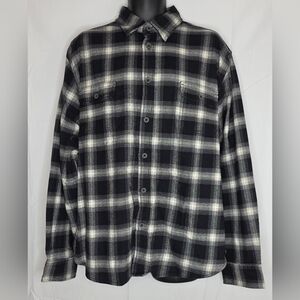 JACHS Brawny Black Plaid Flannel Shirt Size 2XL